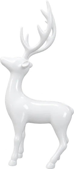 Statua Cervo bianco lucido FR241