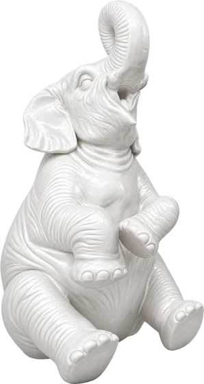 Statua Elefante bianco lucido ZWI-08/114