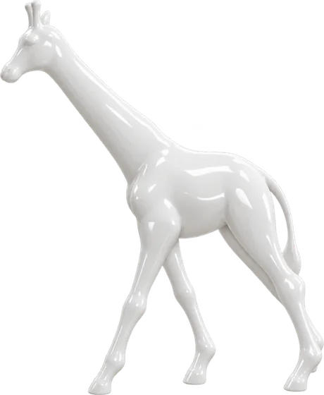 Statua Giraffa Midi bianco lucido ZWI-04/100
