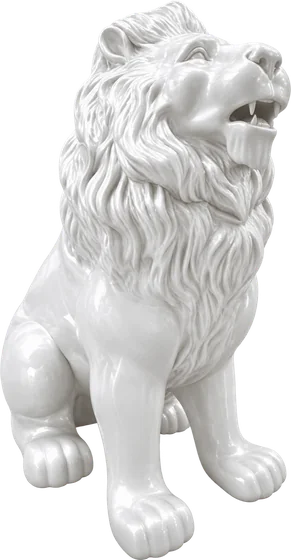Statue felini: Leone bianco