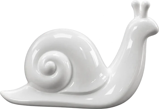 Statua Lumaca Small bianco lucido ZWI-61/64