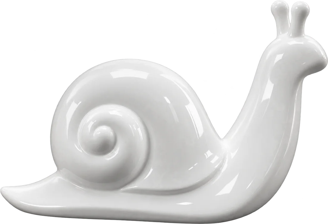Statua Lumaca Small ZWI-61/64 bianco lucido