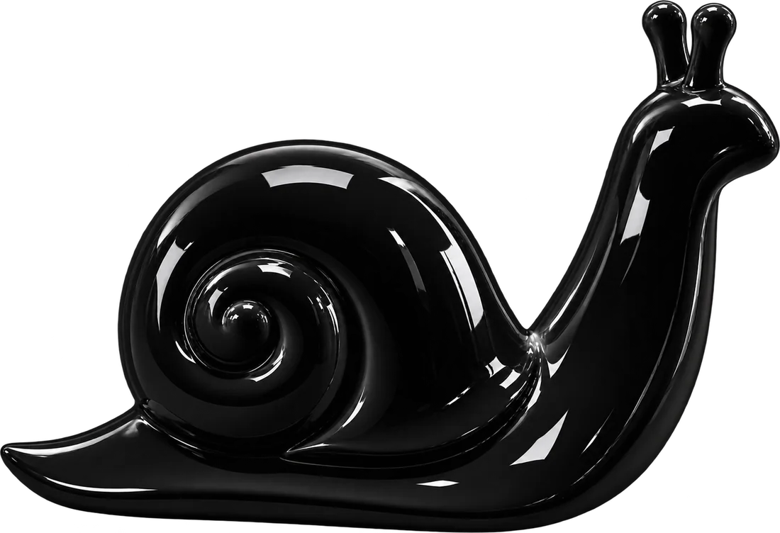 Statua Lumaca Large ZWI-61/126 nero lucido