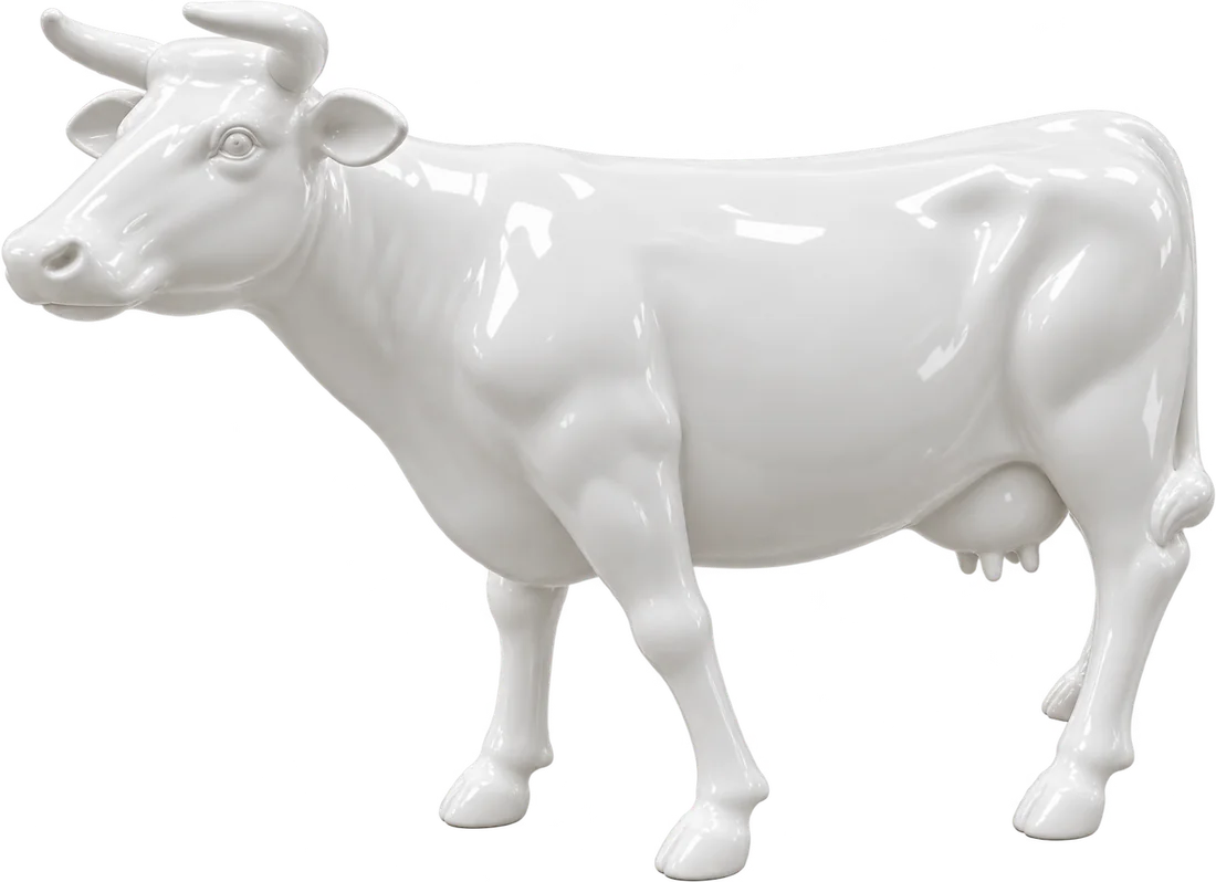 Statua Mucca Large ZWI-05/147 bianco lucido