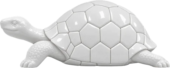 Statua Tartaruga Small bianco lucido ZWI-03/30